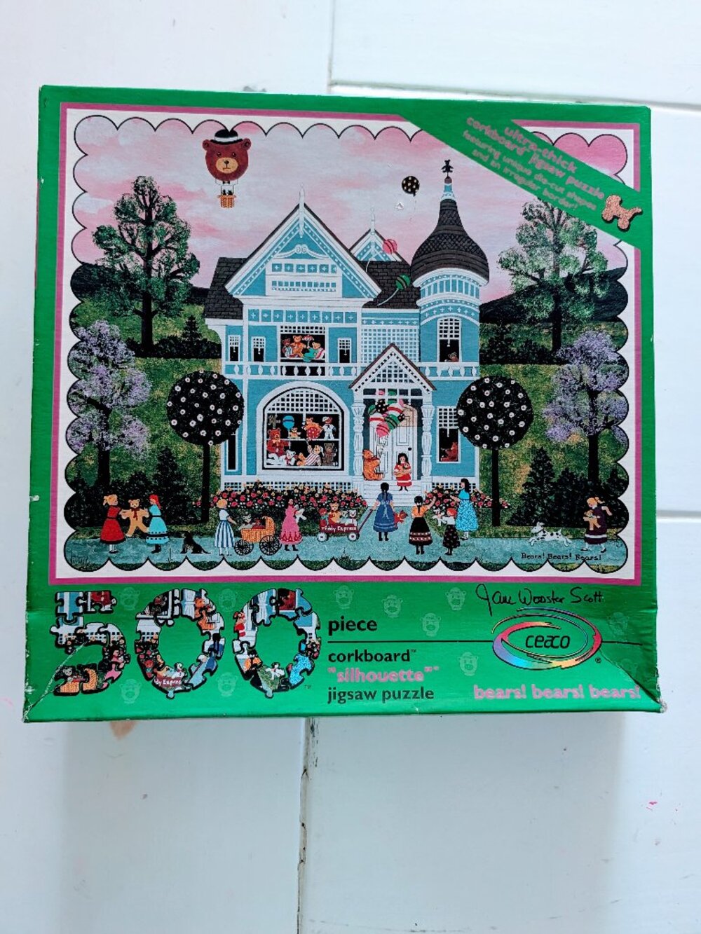 VTG 1994 Jane Wooster Scott Bears! Bears! Bears! 500pc Corkboard Puzzle #1005-9